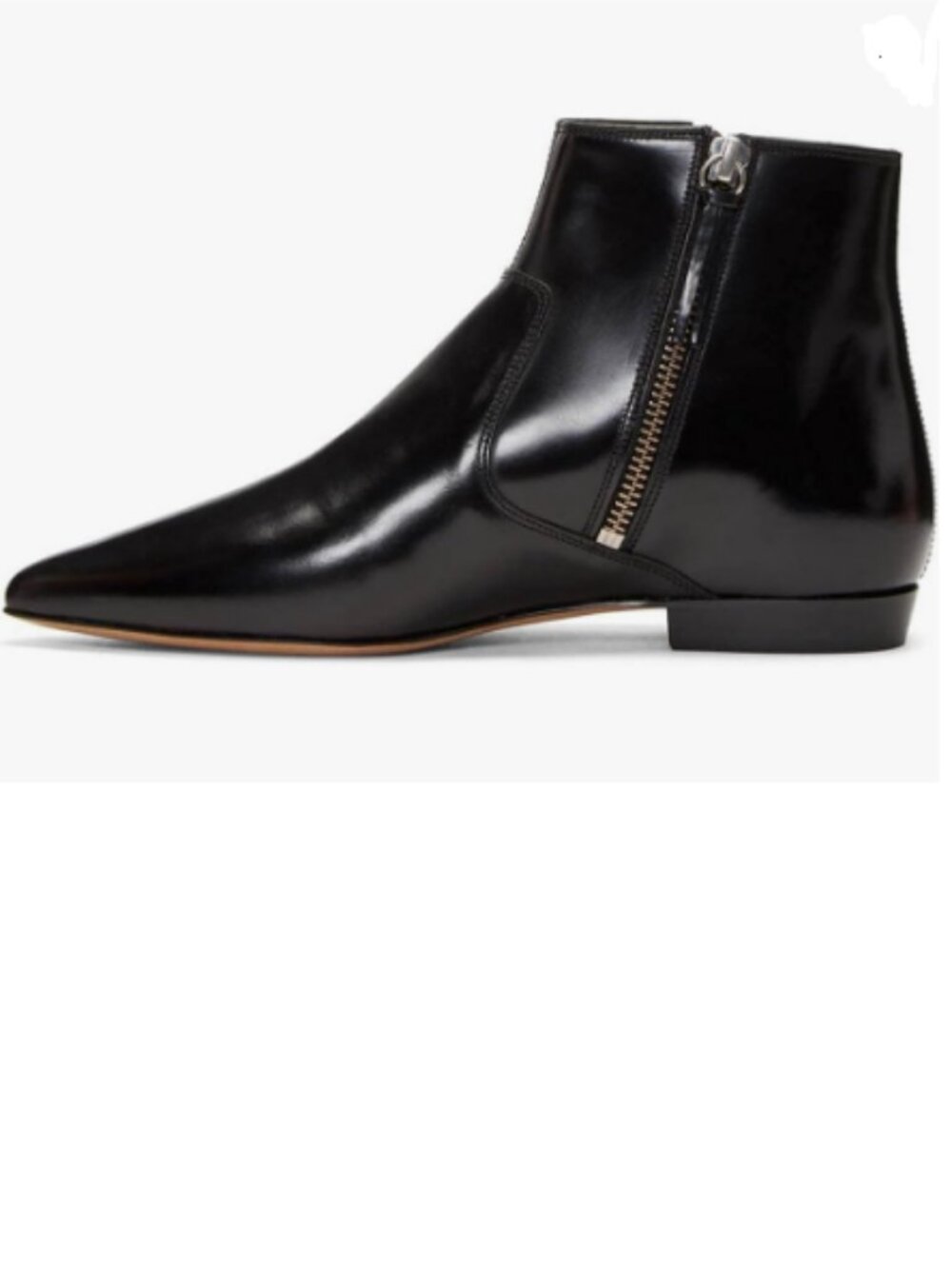XYD Black Pointed Toe Double Side Zippers Low Heel Ankle Boots Dress Shoes